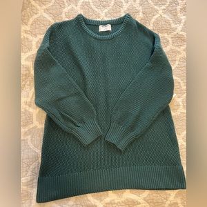 Green tunic sweater size large